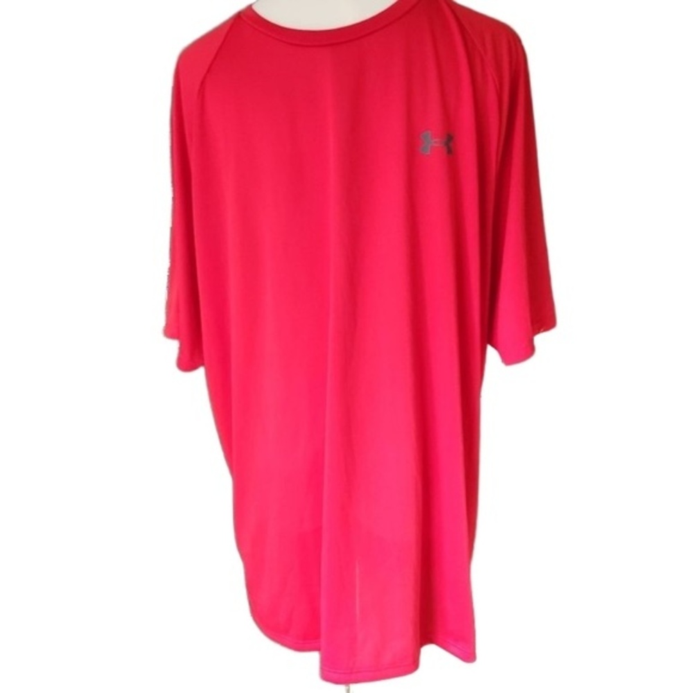 Under Armour‎ TShirt Mens Size XL Red Graphic Logo Crew Neck Short Sleeve Sporty